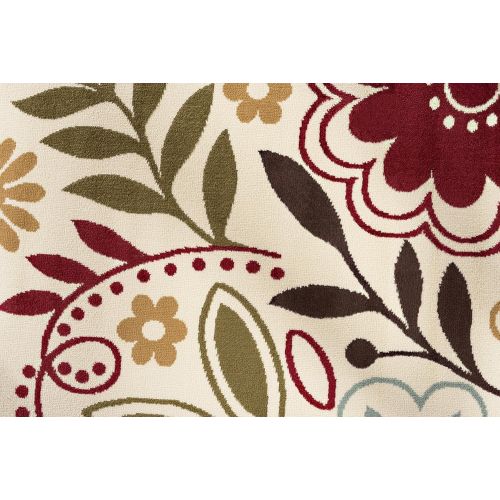  Universal Rugs Skyler Contemporary Floral Beige Rectangle Area Rug, 7.6 x 10