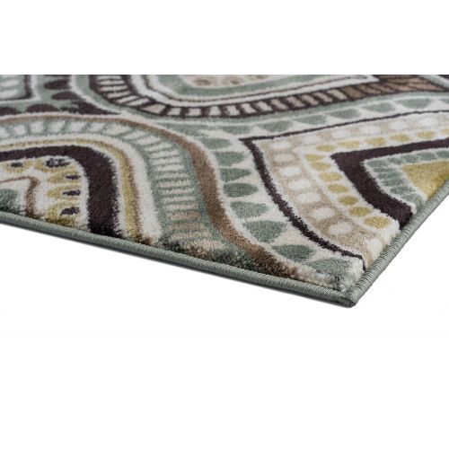  Universal Rugs Aurora Contemporary Abstract Seafoam Scatter Mat Rug, 2 x 3