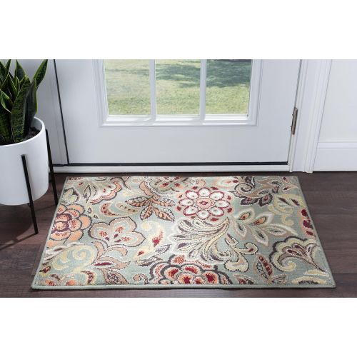  Universal Rugs Dilek Contemporary Abstract Seafoam Scatter Mat Rug, 2 x 3