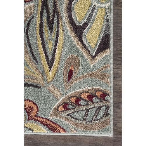  Universal Rugs Dilek Contemporary Abstract Seafoam Scatter Mat Rug, 2 x 3