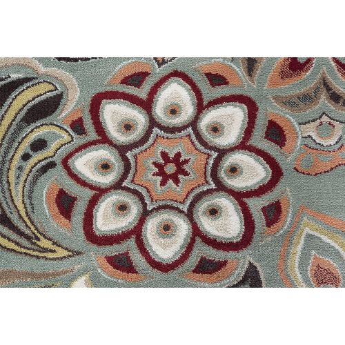  Universal Rugs Dilek Contemporary Abstract Seafoam Scatter Mat Rug, 2 x 3