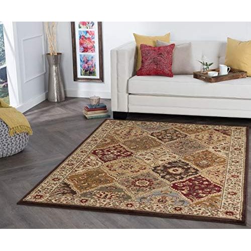  Universal Rugs 105120 Multi 5x7 Area Rug, 5-Feet by 7-Feet