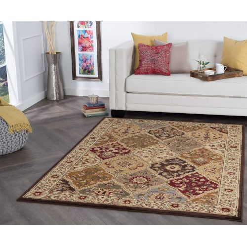  Universal Rugs 105120 Multi 5x7 Area Rug, 5-Feet by 7-Feet