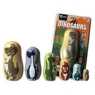 Universal Specialties T-Rex Dinosaur Nesting Dolls - 6 Unique Dinosaurs - All Hollow to Fit Inside Each Other