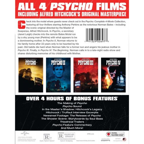  [아마존 핫딜] [아마존핫딜]Universal Studios Psycho: Complete 4-Movie Collection