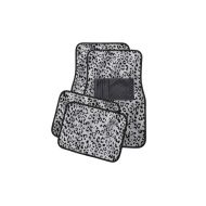 Universal-Fit Leopard Animal Print Car Floormat Set (4-Piece)