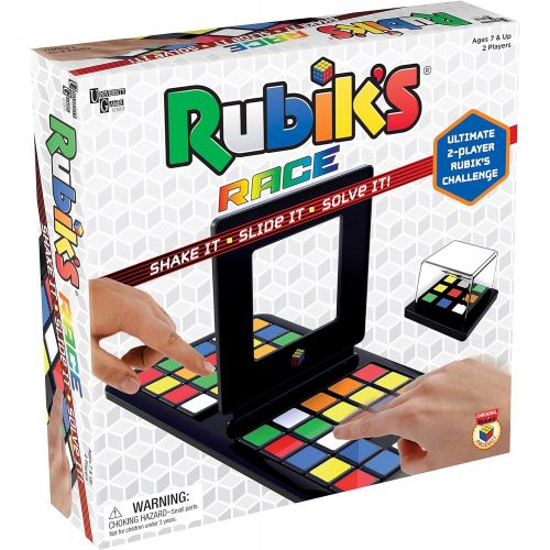  [아마존베스트]University Games Rubiks Race Game, Head To Head Fast Paced Square Shifting Board Game Based On The Rubiks Cubeboard, for Family, Adults and Kids Ages 7 and Up