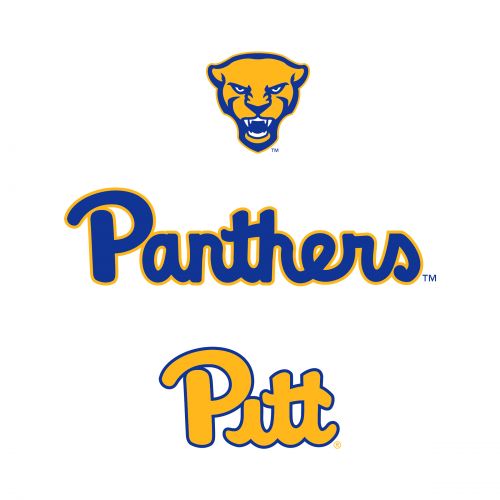  Trademark Art University of Pittsburgh Logo and Mascot Framed Mirror
