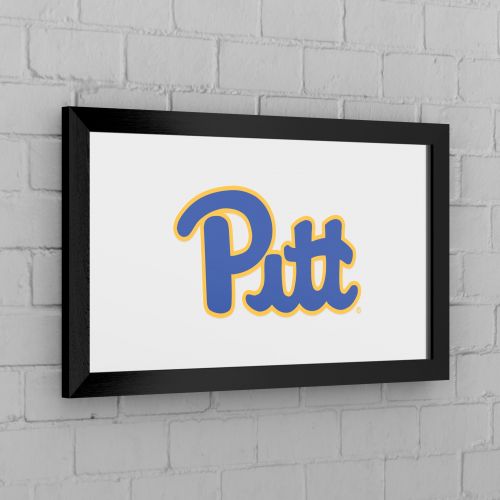  Trademark Art University of Pittsburgh Logo and Mascot Framed Mirror