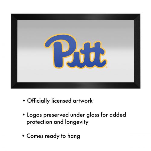  Trademark Art University of Pittsburgh Logo and Mascot Framed Mirror