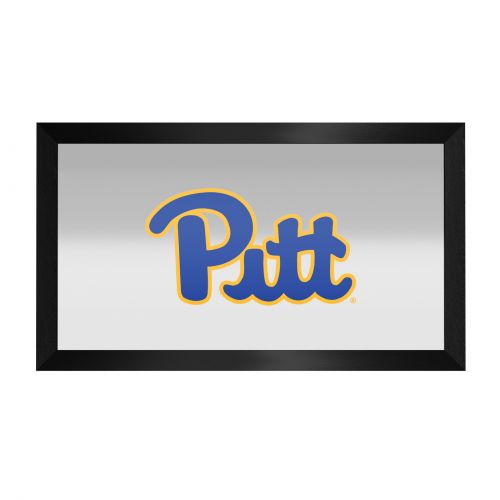  Trademark Art University of Pittsburgh Logo and Mascot Framed Mirror