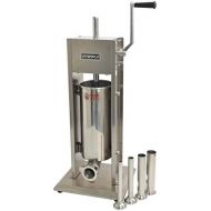 Uniworld Deluxe Sausage Stuffer, 10-lb. Capacity, Base Plate and Cylinder made of Sturdy Gauge Stainless Steel, Comes with 4 Stainless Steel Tubes (12, 34, 1, 1-12). Model USSC-