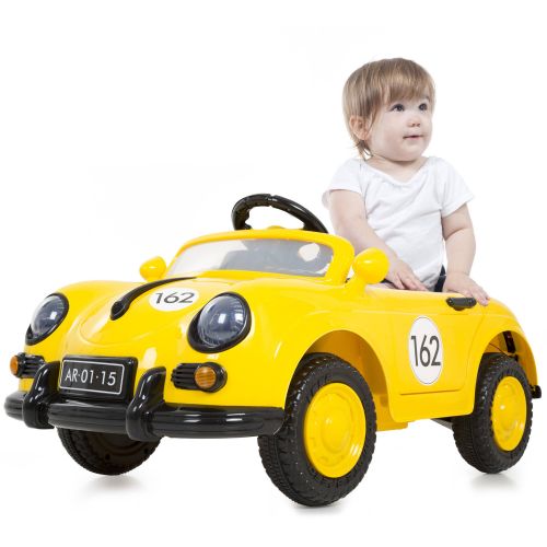  Lil Rider Ride On Toy Car, Battery Powered Classic Sports Car With Remote Control and Sound by Lil’ Rider  Toys for Boys and Girls 2  5 Year Olds (Yellow)