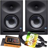 Pair of PreSonus Eris E7 XT 2-Way Active Studio Monitors with EBM Wave Guide 6.5 Inches Reinforced Woofer with Professional EMB XLR Cable and Gravity Phone Holder Bundle