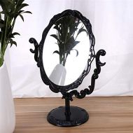 Unknown Decorative Mirrors - Desktop Comestic Makeup Mirror Table Rotatable Gothic Vintage Rose Butterfly One Side Black - Islamic Iron Entry Jewelry Rustic Hardware Walls Holder Frame Lar