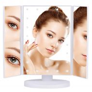 Unknown LED Lighted Makeup Mirror/Vanity Mirror with 22Pcs Lights Ultra-Thin 2x/5x/10x Magnifying 180 Degree Free Rotation Table Countertop Cosmetic Bathroom Mirror Touch Screen,Adjustable