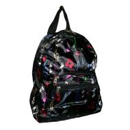 Unknown Mini Backpack Purse 11-inch, Zipper Front Pockets Teen Child (Music Notes)