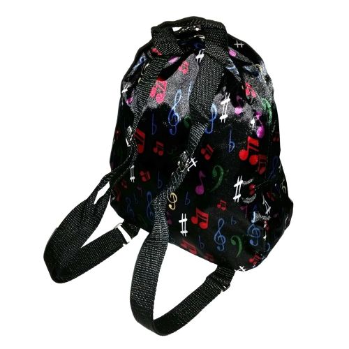  Unknown Mini Backpack Purse 11-inch, Zipper Front Pockets Teen Child (Music Notes)