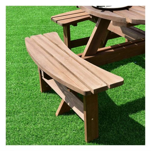  Unknown 8 Seat Wood Picnic Table Beer Dining Seat Bench Set Pub Garden Yard