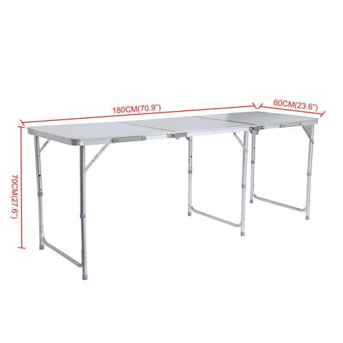  Unknown Portable Aluminum 6ft Folding Table in/Outdoor Picnic Party Dining Camping Table