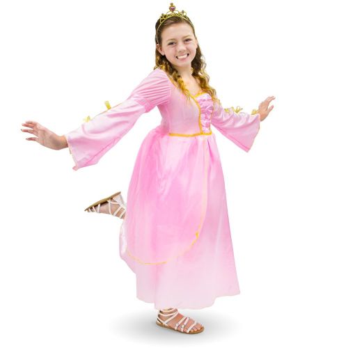  Unknown Pink Princess Girls Party Dress Kids Queen Crown Halloween Costume