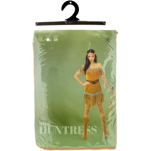  Unknown Hide Huntress Womens Halloween Costume Tribal Native American Indian Princess