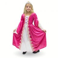 Unknown Regal Queen Princess Pink Victorian Party Dress Kids Premium Halloween Costume