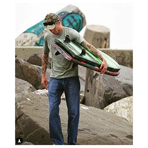  Unknown ZEFR Fusion Board (Choose Style) INDESTRUCTIBLE 48 Solid Foam 1-Piece Construction Hybrid Surfboard Bodyboard, Shore-Break Proof, Leash & Fins Incl.