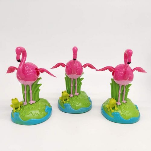  [아마존베스트]Solar Powered Dancing Figures Toy, Swinging Frog Flamingo Figurine, Car Desk Decor