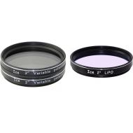 Unknown ICE 2 Telescope Filter Set Variable Polarizing Moon Polarizer & LiPo Broadbrand Light Pollution Reducer Optical Glass