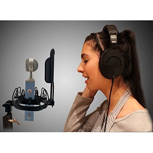  Unknown Suuntok Microphone Shock Mount Kit Compatible for All Microphones Size at 21-62mm,Includes Universal Mic Shock-Mount and Pop Filter (red)