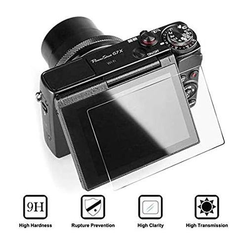  Unknown [2-Pack] Screen Protector Tempered Glass for Canon G7X Mark III - Ultra Thin Screen Protective Film For Camera Canon G7 X Mark iii G9X Mark II GX7 GX9