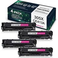Unknown Compatible Remanufactured Ink Cartridge Replacement for HP 305X CE413X Ink for M351a M451nw M451dn M451dw M475dn M475dw M375nw Printers (4 Magenta) - by VaserInk.