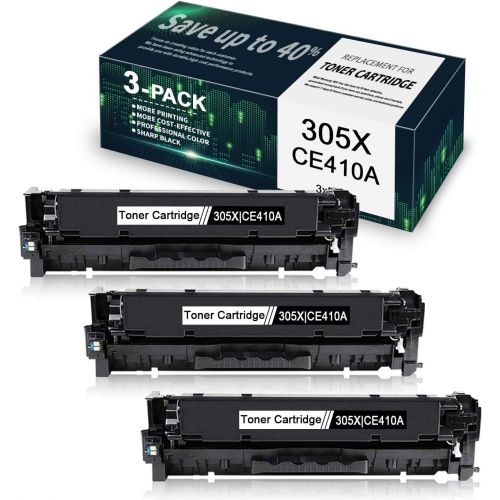  Unknown Compatible Remanufactured Ink Cartridge Replacement for HP 305X CE410X Ink for M351a M451nw M451dn M451dw M475dn M475dw M375nw Printers (3 Black) - by VaserInk.
