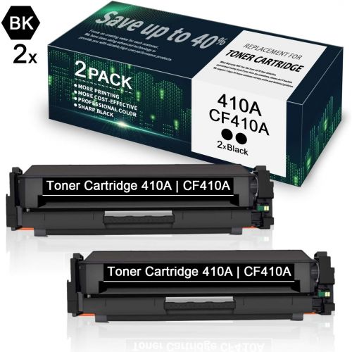  Unknown 410A CF410A Black Toner Cartridge Replacement for HP Color Pro M452dn M452dw M452nw MFP M477fdn M477fdw M477fnw (2 Pack) - by VaserInk