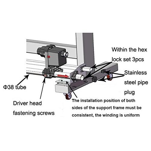  Unknown US Stock 54 64 74 Automatic Media Take up Reel System Paper Pickup Roller with 2 Motors for Roland Mutoh ValueJet 1324 / ValueJet 1304 / RJ-900C Epson Mimaki Roland Inkjet Printers