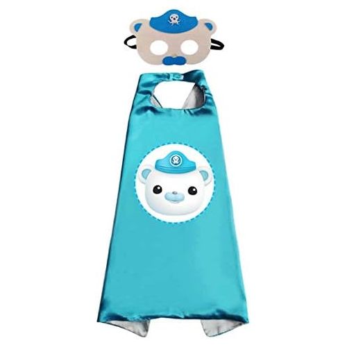  Unknown 3 Sets Octonauts Cosplay Dress Up Costumes Capes & Masks for Kids Halloween Party Favor