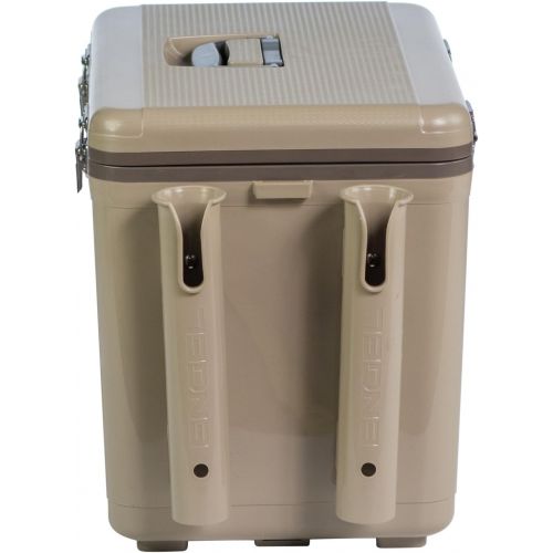  ENGEL Cooler/Dry Box with 4 Rod Holders - 30 Qt - Tan (UC30T-RH)