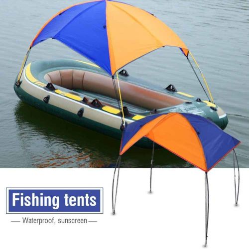  Unknown 4 Persons Boat Sun Shade Shelter Sailboat Awning Cover Fishing Tent Sun Shade Lightweight Folding Boat Inflatable Rowing Boat Canopy