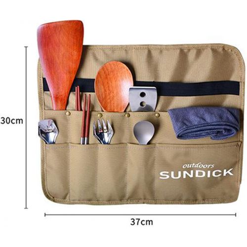  Unknown Camp Kitchen Cooking Utensil Tableware Travel Organizer Cook Accessories Portable Bag for BBQ Camping Hiking Travel Cookware Organizer Hanging Bag