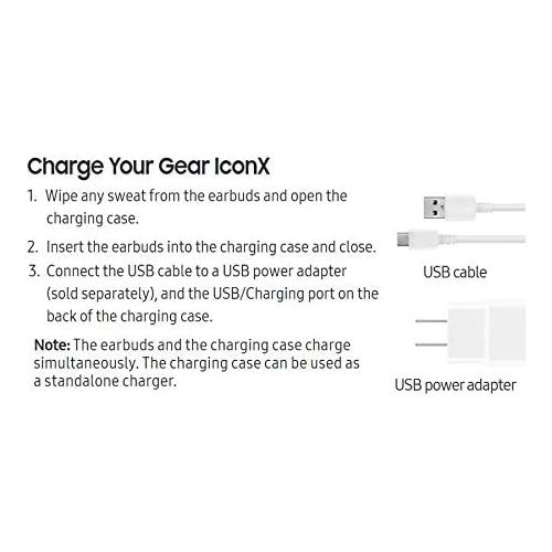 삼성 Samsung Gear IconX (2018 Edition) SM-R140NZKAXAR Bluetooth Cord-free Fitness Earbuds, w/ On-board 4Gb MP3 Player (US Version with Warranty) - Black