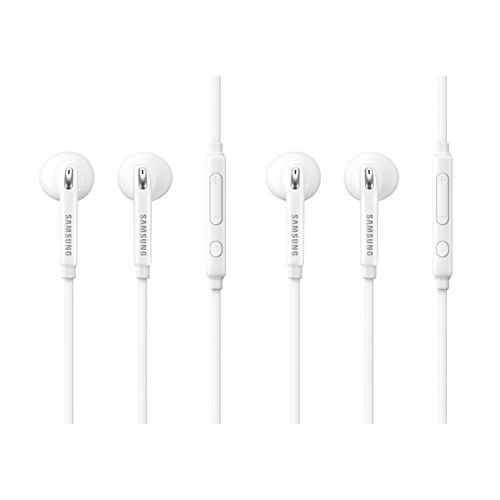 삼성 Samsung (2 Pack) OEM Wired 3.5mm White Headset with Microphone, Volume Control, and Call Answer End Button [EO-EG920BW] for Samsung Galaxy S6 Edge+ / S6 / S5, Galaxy Note 5/4 / Edg