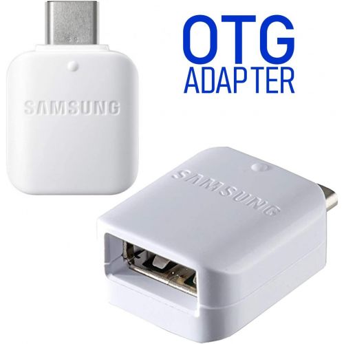 삼성 Unknown Samsung Fast Adaptive Wall Adapter Charger for Galaxy S10 Lite S9 Plus Note 9 S8 Note 8 EP-TA20JBE - 4 Foot Type C/USB-C Cable and OTG Adapter - White