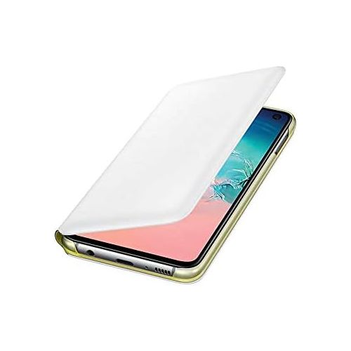 삼성 Unknown Samsung Official Original LED View Flip Cover Case for Galaxy S10e / S10 / S10+ (Plus) (White, Galaxy S10e)