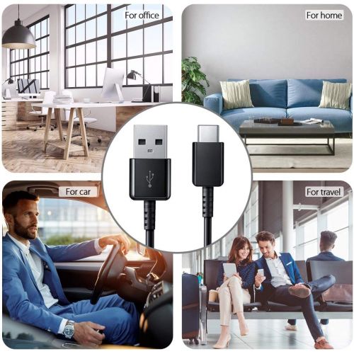 삼성 Unknown Samsung Fast Adaptive Wall Adapter Charger for Galaxy S10 Lite S9 Plus Note 9 S8 Note 8 EP-TA20JBE - 4 Foot UrbanX Type C/USB-C UrbanX Cable and OTG Adapter - Black