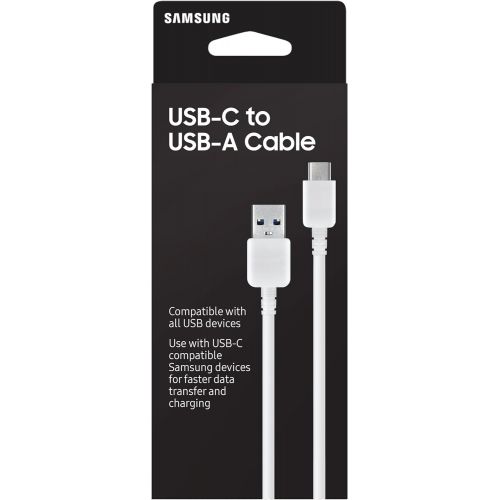 삼성 Unknown Samsung EP-DN930CWEGUS USB-C to USB-A Sync and Transfer Cable, 1 Meter, Retail Packaging, White