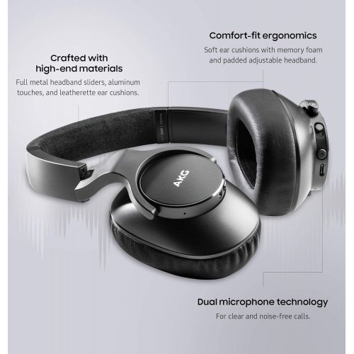 삼성 Unknown AKG (A Samsung Brand) N700NC M2 Over-Ear Foldable Wireless Headphones, Active Noise Cancelling Headphones - Black (US Version), 2.6, Model:GP-N700HAHCIWA