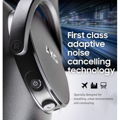 삼성 Unknown AKG (A Samsung Brand) N700NC M2 Over-Ear Foldable Wireless Headphones, Active Noise Cancelling Headphones - Black (US Version), 2.6, Model:GP-N700HAHCIWA