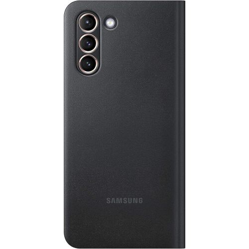 삼성 Unknown Samsung Galaxy S21 Case, LED Wallet Cover - Black (US Version)