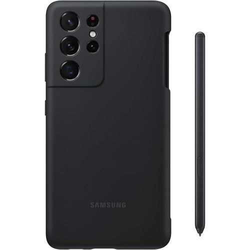 삼성 Unknown Samsung Galaxy S21 Ultra Silicone Case with S-Pen Bundle - Black (US Version)